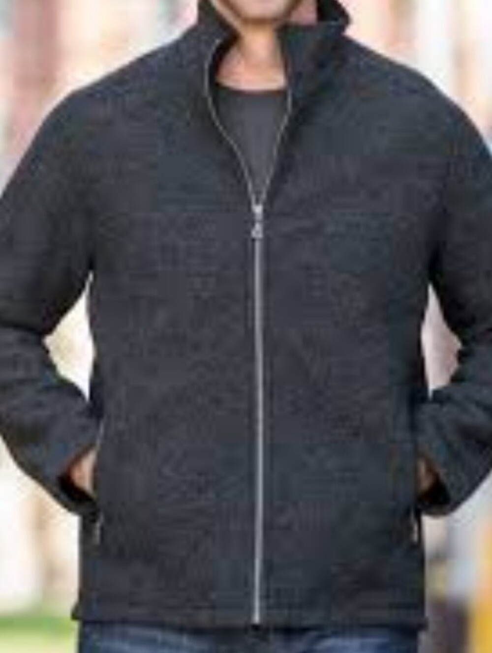 Ibex Vintage Heavy Full Zip Jacket Large Gray